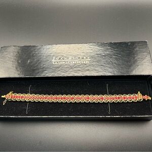 Joan Rivers Gold Bracelet with Red Accents